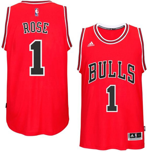 Chicago Bulls #1 Derrick Rose 2014 15 New Swingman Road Red Jersey